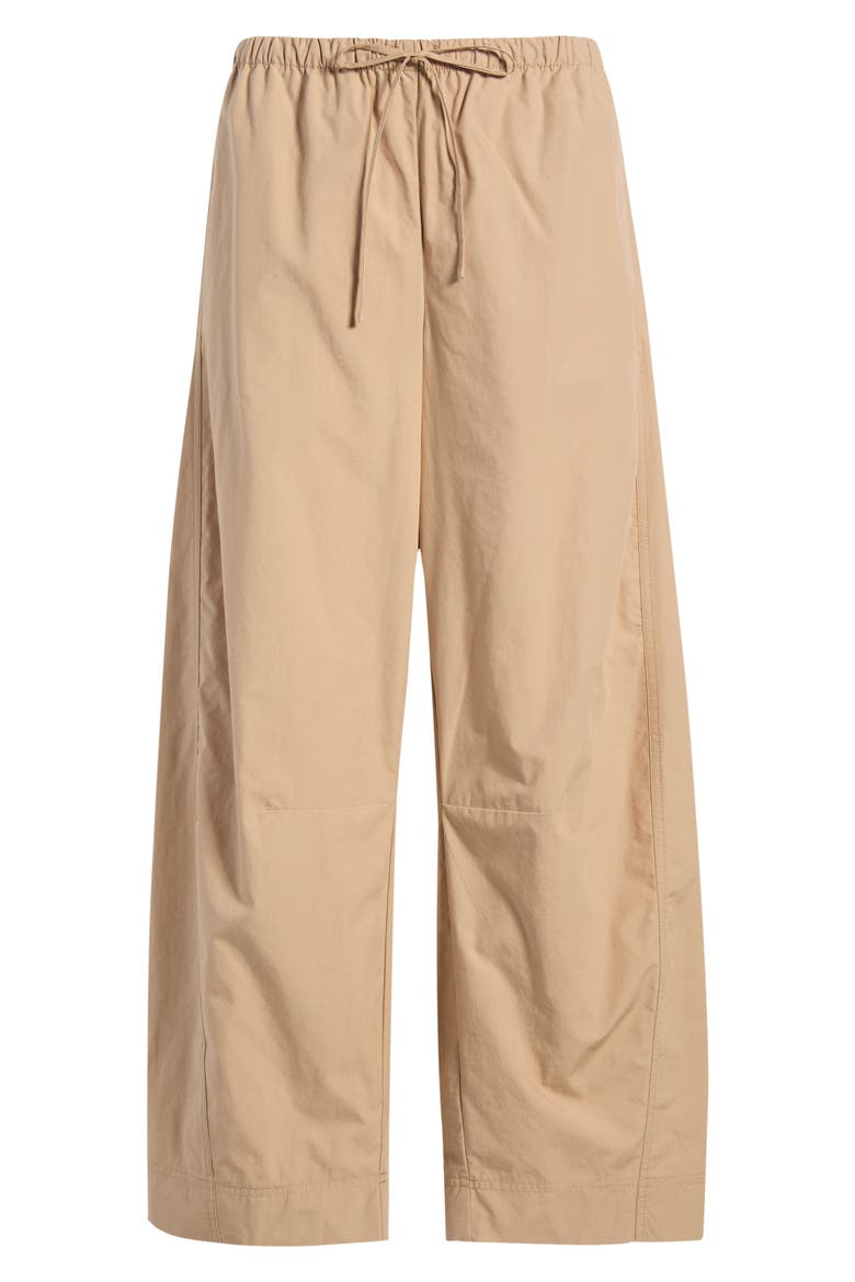 Elara Organic Cotton Poplin Drawstring Pants, Alternate, color, TRENCH COAT