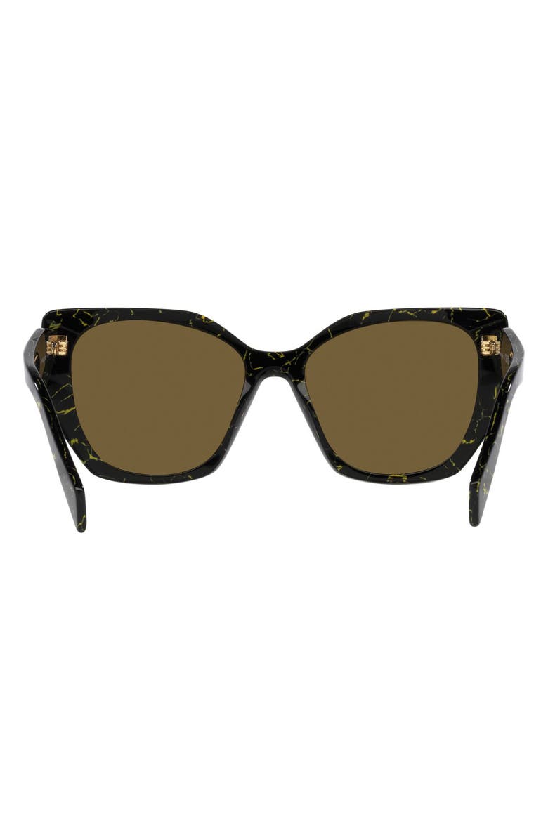 Prada 50mm Small Rectangular Sunglasses, Alternate, color, Dark Brown
