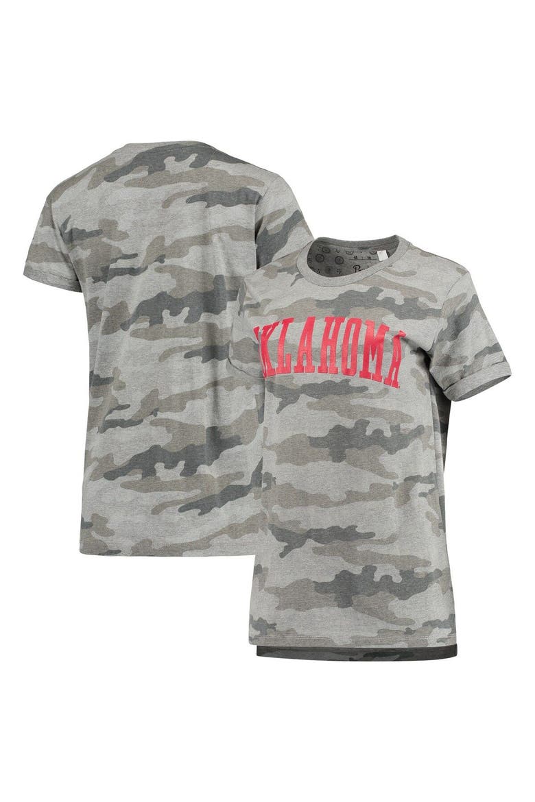 Women's Pressbox Camo Oklahoma Sooners T-Shirt, Main, color, Camo