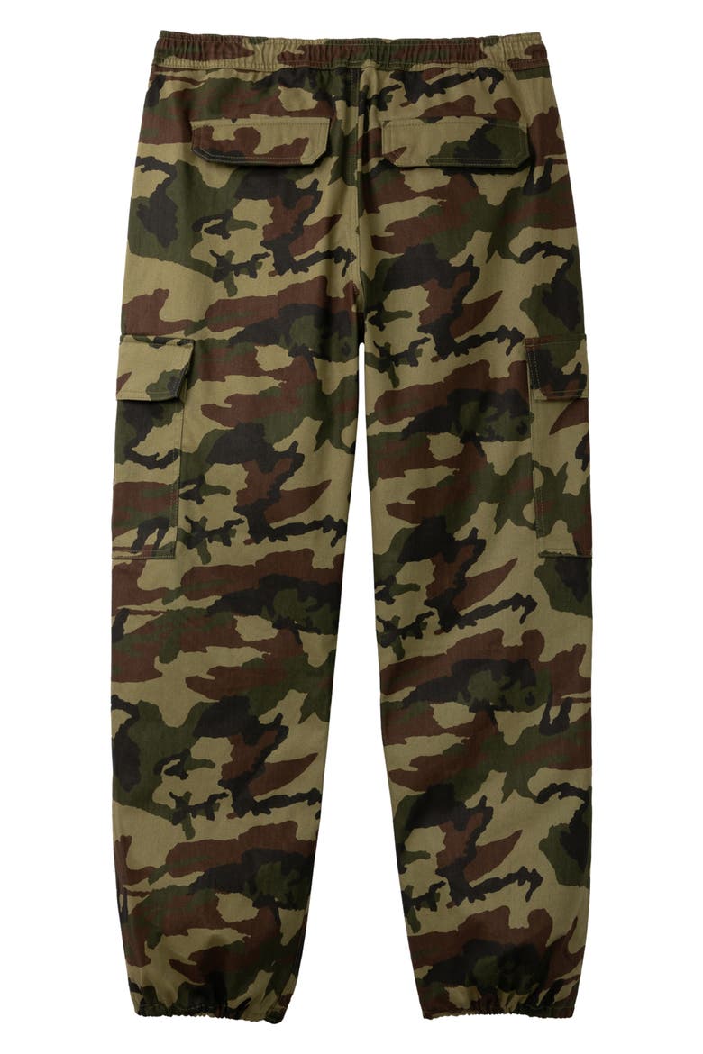 Tie Waist Cargo Pants, Alternate, color, OLIVE CAMO