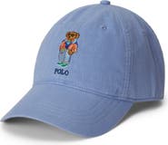 Polo Ralph Lauren Embroidered Bear Logo Linen Adjustable Baseball Cap