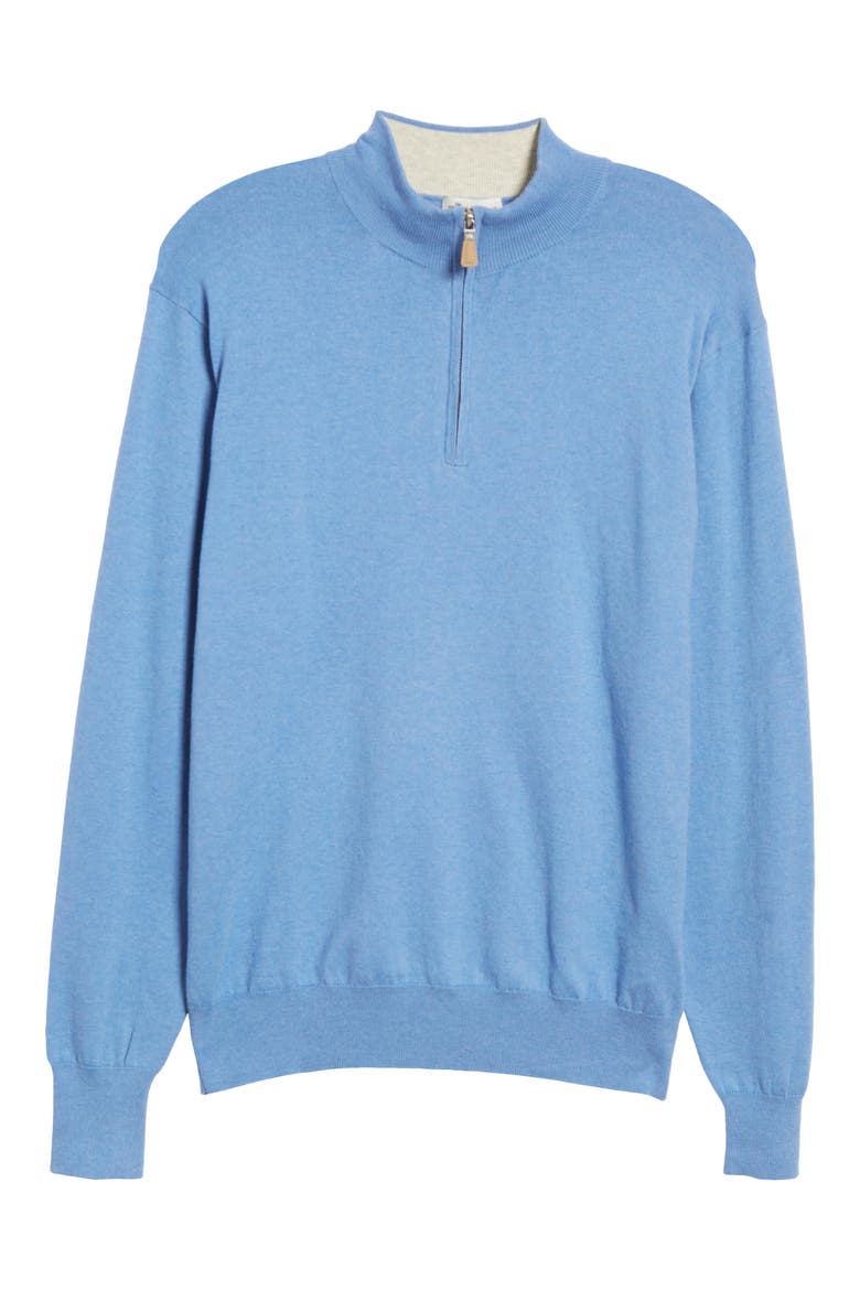 Crown Quarter Zip Pullover, Alternate, color, BLUE SEA