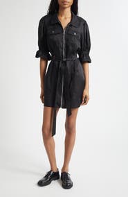 Cinq à Sept Holly Puff Sleeve Satin Dress
