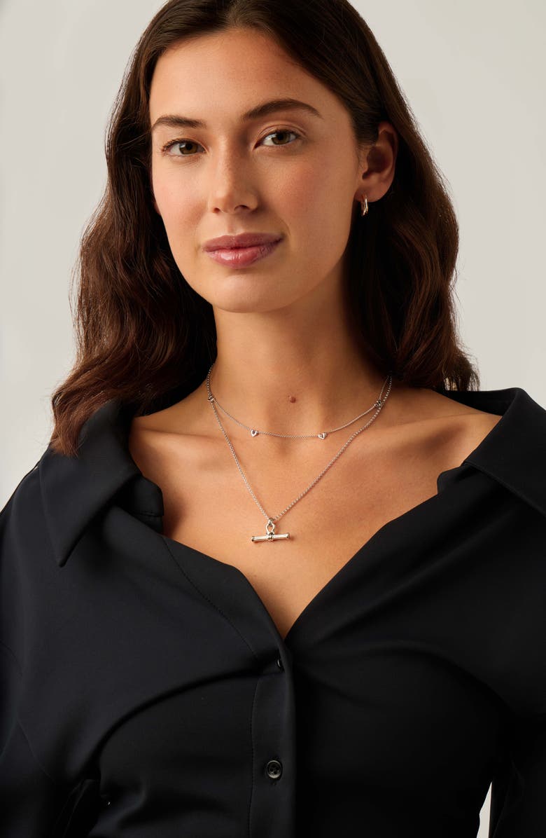 Missoma Molten Heart Mini Charm Choker, Alternate, color, Silver