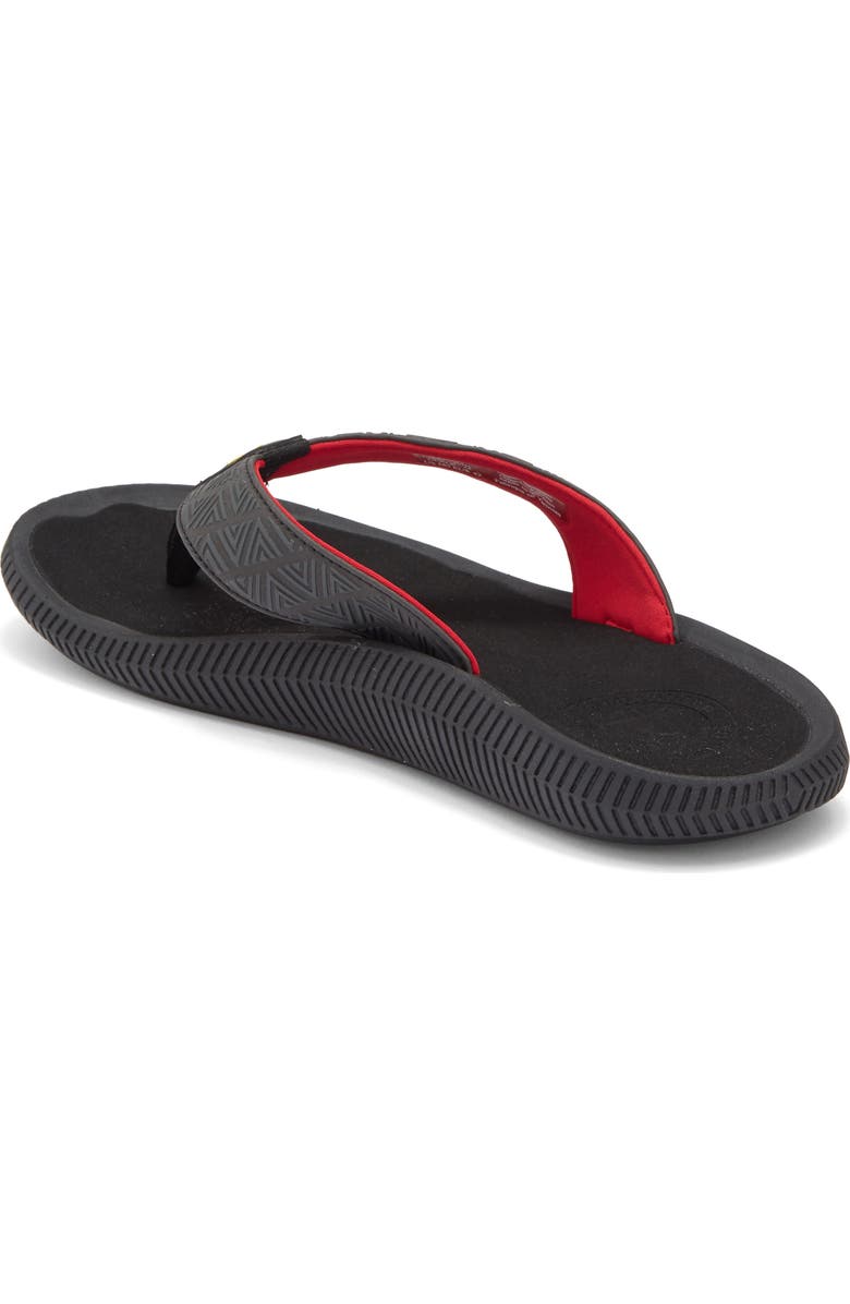 OluKai Ulele Flip Flop, Alternate, color, Black/ Hot Lava