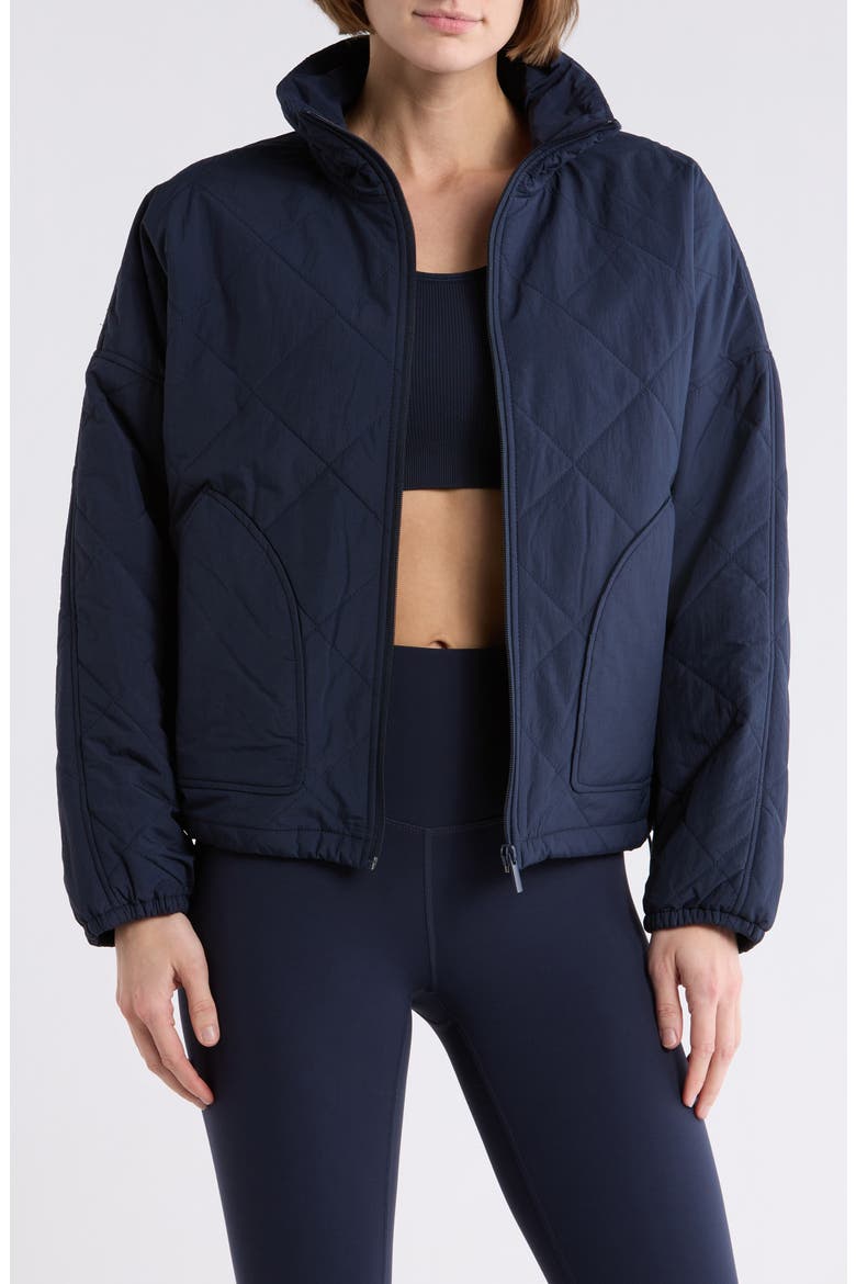 Wander Diamond Quilted Jacket, Main, color, NAVY SAPPHIRE