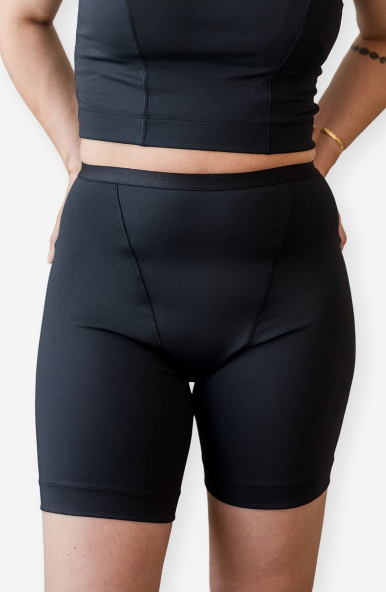 Davin & Adley Mia Maternity and Postpartum Recovery Underwear, Boxer Short, Main, color, Black