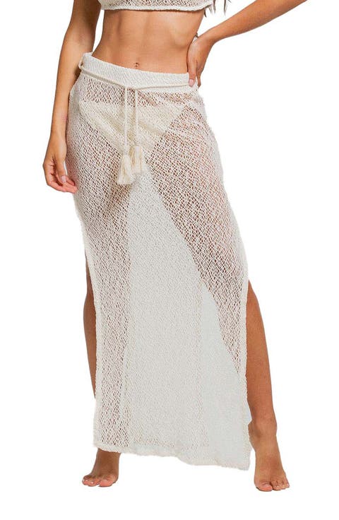 Midi Open Stitch Cover-Up Skirt