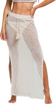 Cosita Linda Midi Open Stitch Cover-Up Skirt