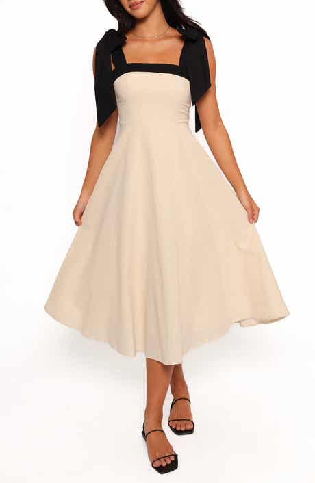 Petal & Pup Olinda Contrast Detail Cotton & Linen Midi Sundress