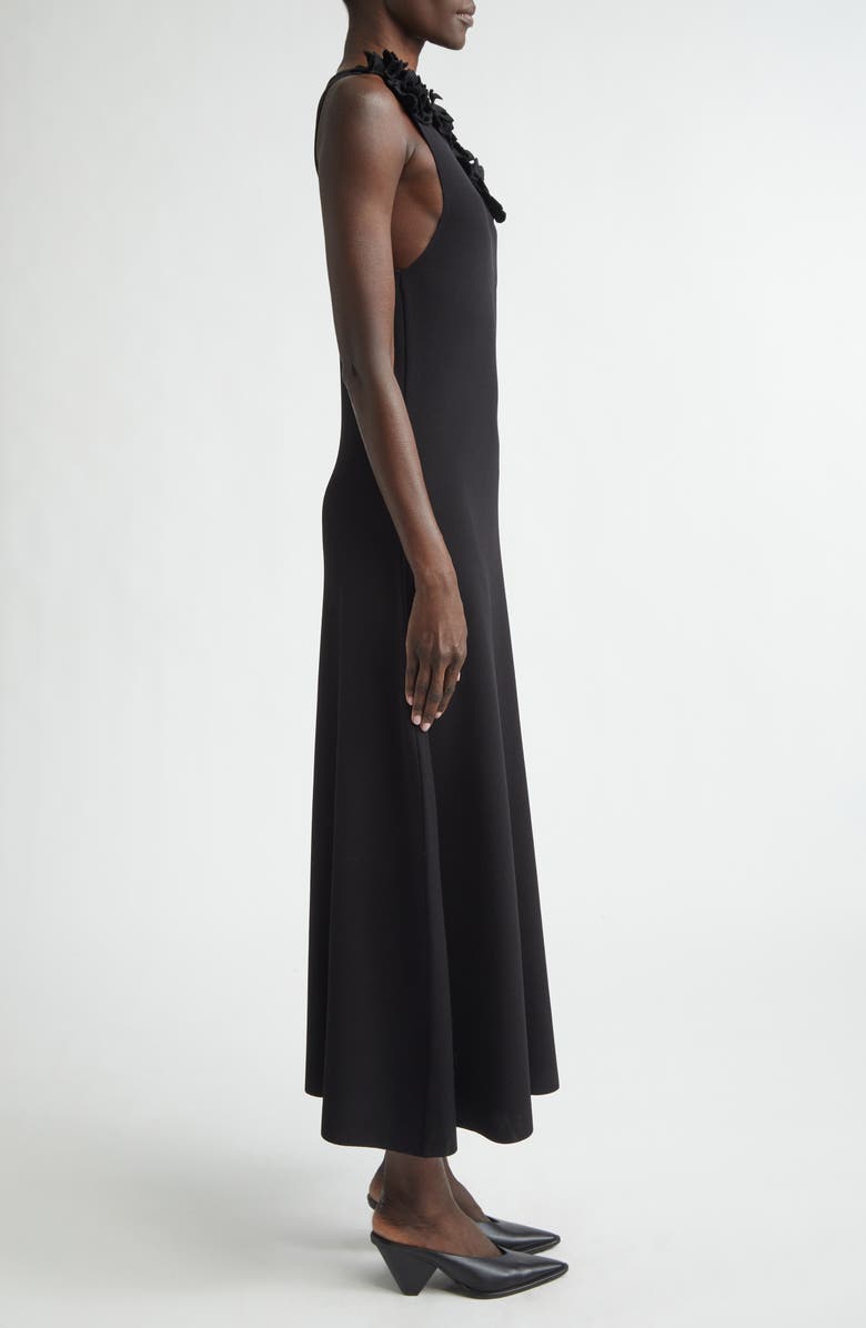 Altuzarra Woolfe Floral Appliqué Sleeveless Sweater Dress, Alternate, color, 000001 Black