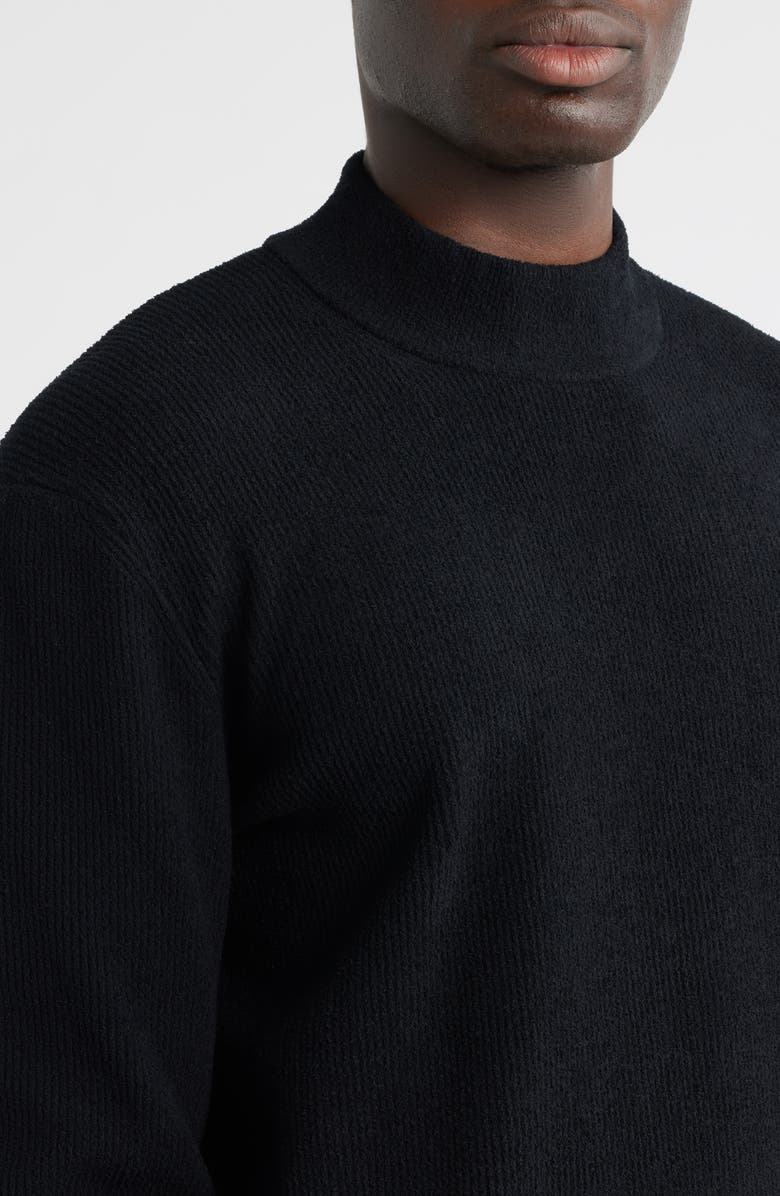 NN07 Davy 6429 Ribbed Mock Neck Sweater, Alternate, color, Black