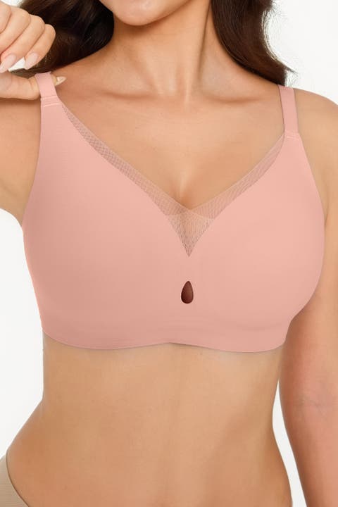 Seamless Wireless Jelly Leopard Contour Minimizer Support Bra