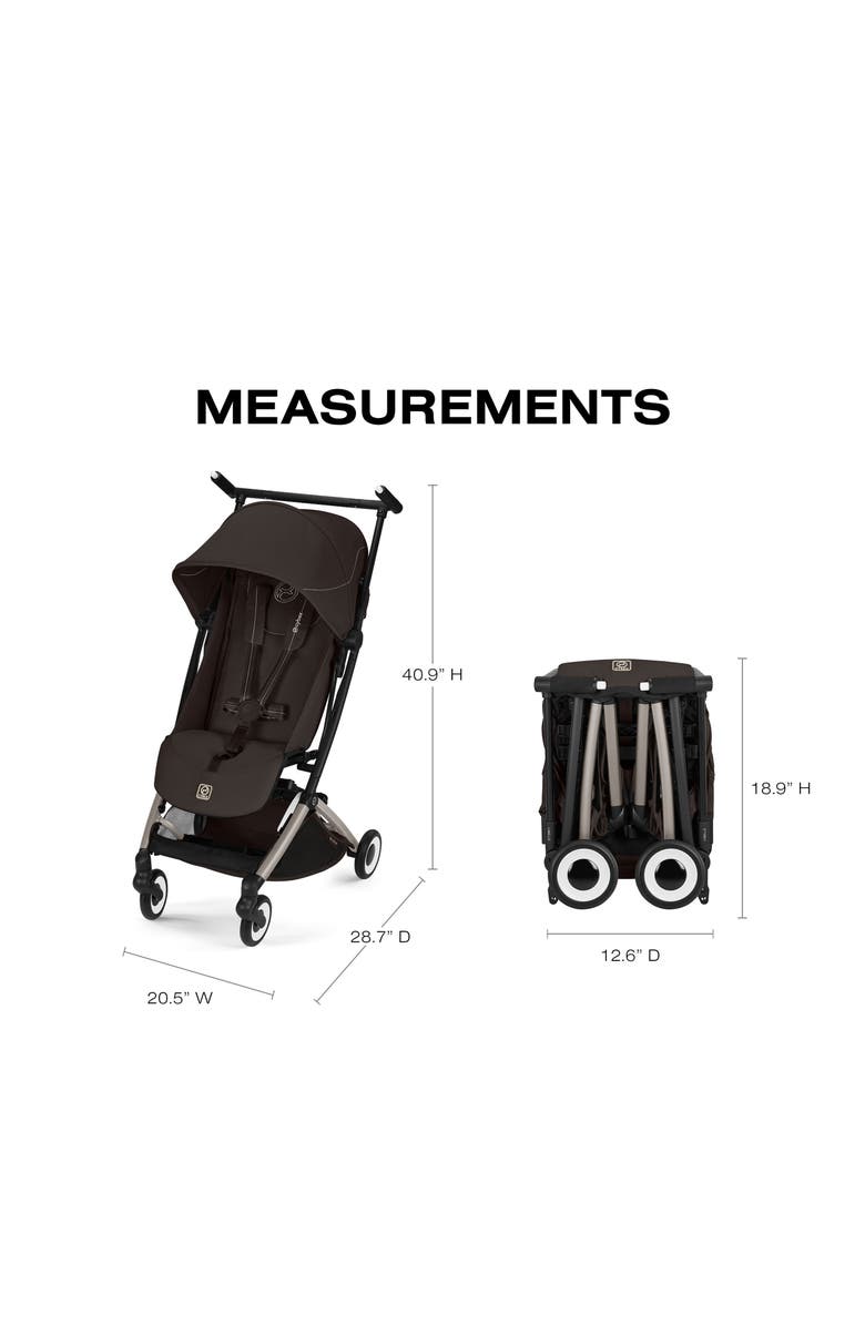 CYBEX Libelle 2 Ultracompact Lightweight Travel Stroller, Alternate, color, Chocolate Brown