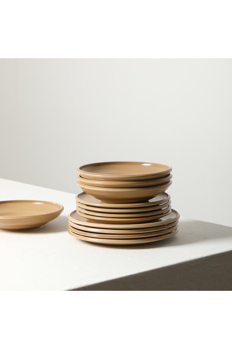 Harmony Stoneware 24-Piece Dinnerware Set, Alternate, color, Beige