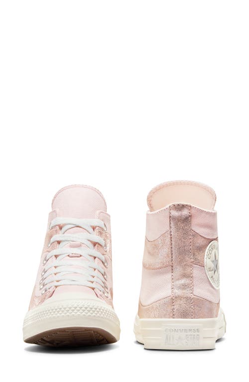 Converse Chuck Taylor All Star Suede Sneakers In Pink Metallic-silver In Blush Hush/egret/silver