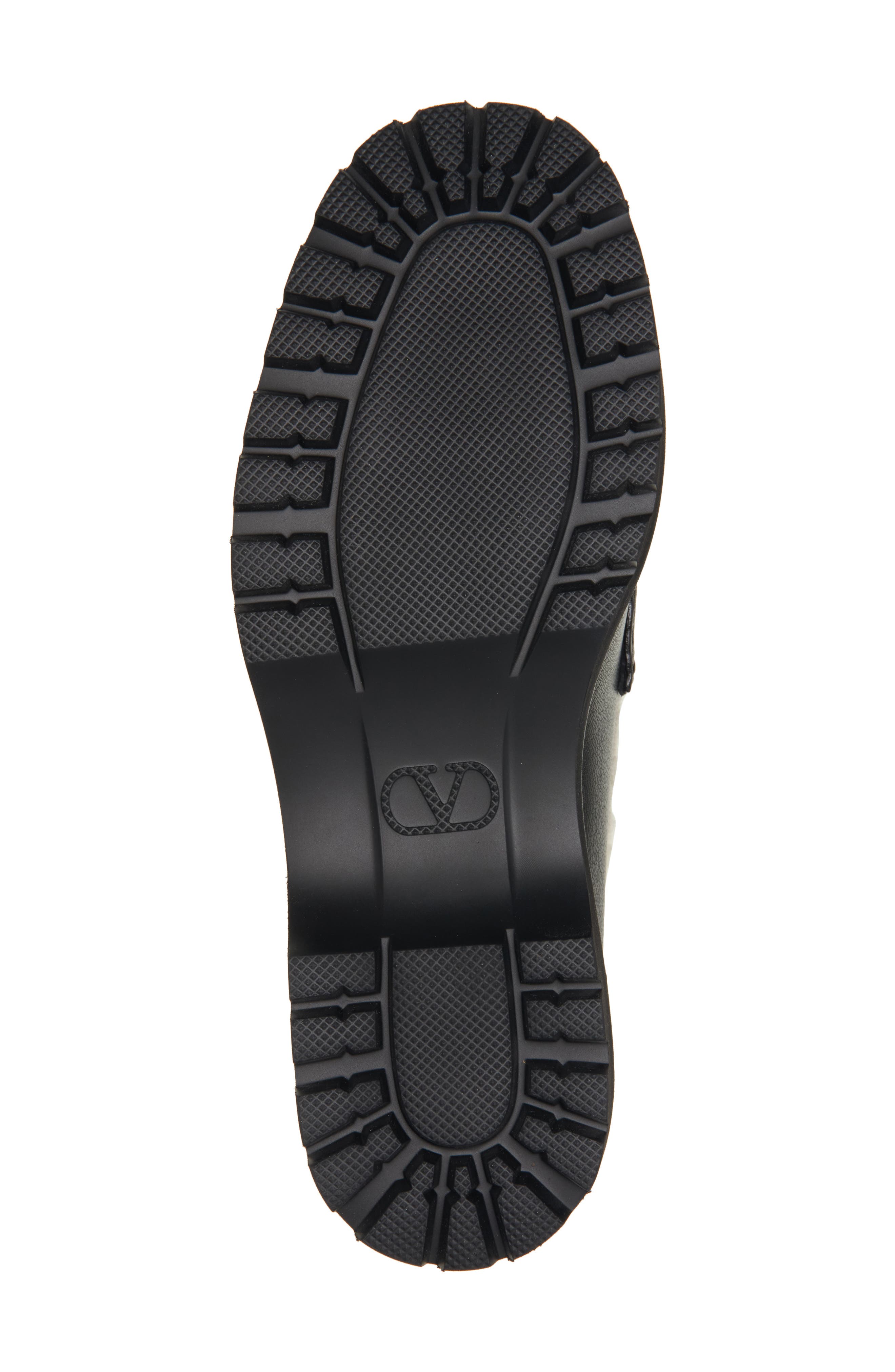 Valentino Garavani VLOGO Signature Genuine Shearling Lined Platform Loafer, Alternate, color, 0Ni Nero/Bianco