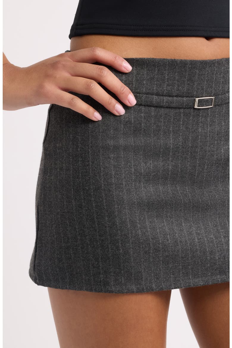 Delirio Pinstripe Miniskirt, Alternate, color, GRIS