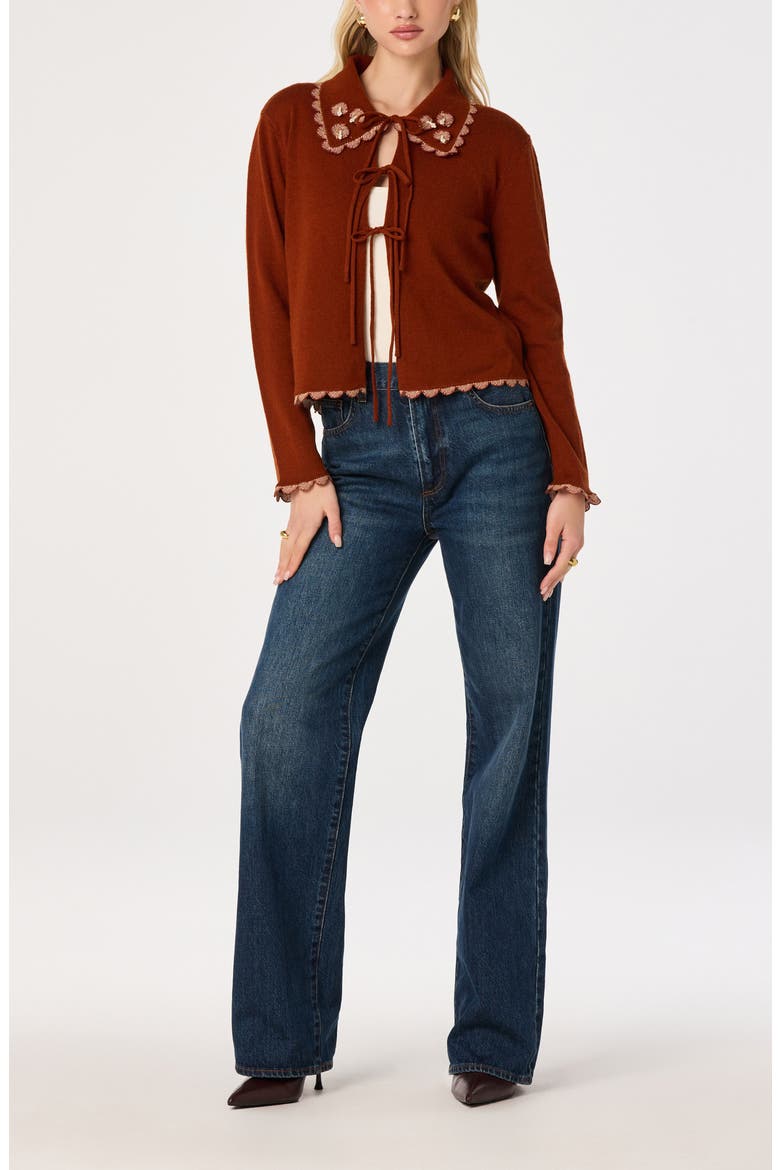 Keana Cardigan, Alternate, color, RUST