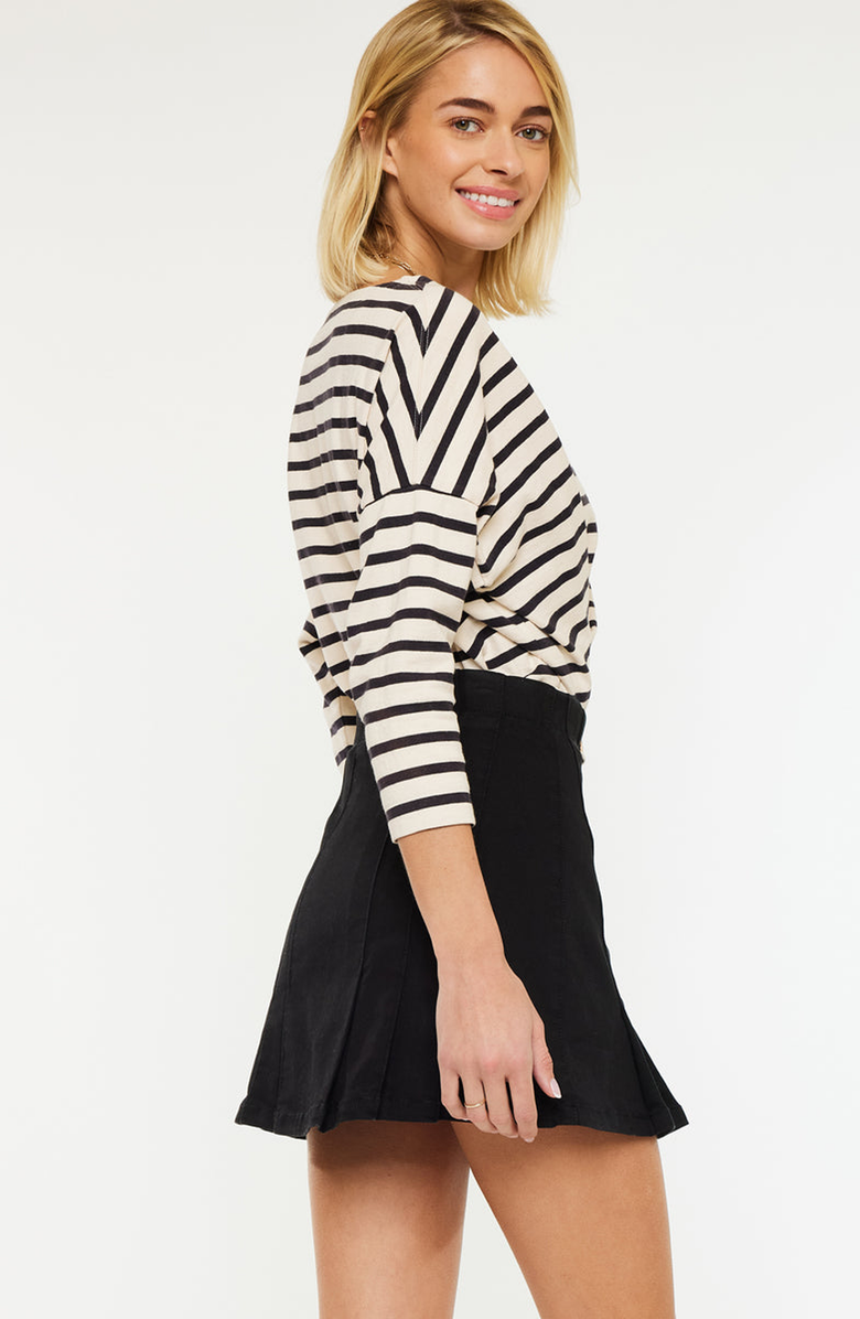 Official Kancan USA Irene High Rise Pleated Mini Skort, Alternate, color, Black