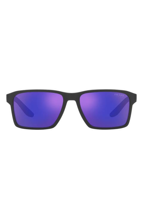 58mm Rectangular Sunglasses