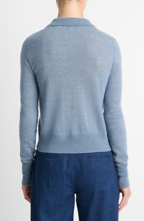 Vince Collared Sweater In Iris Water