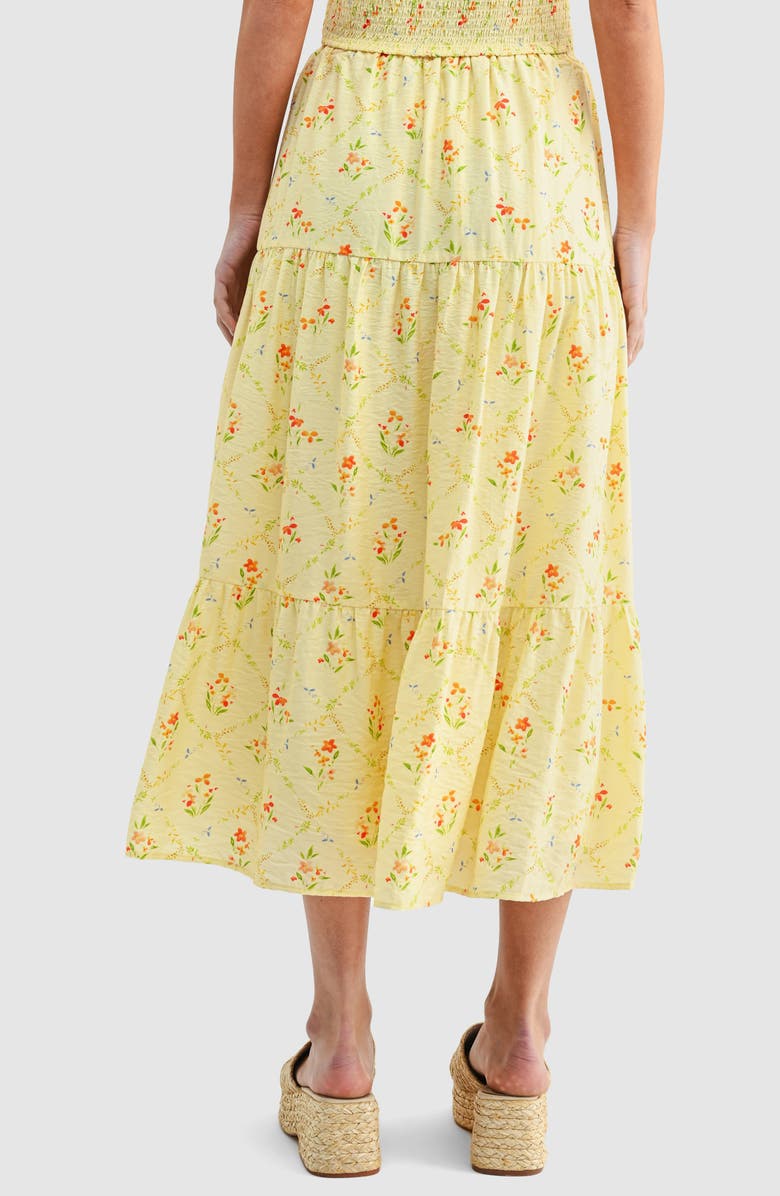 Lush Tired Mid Skirt, Alternate, color, Yellow Multi