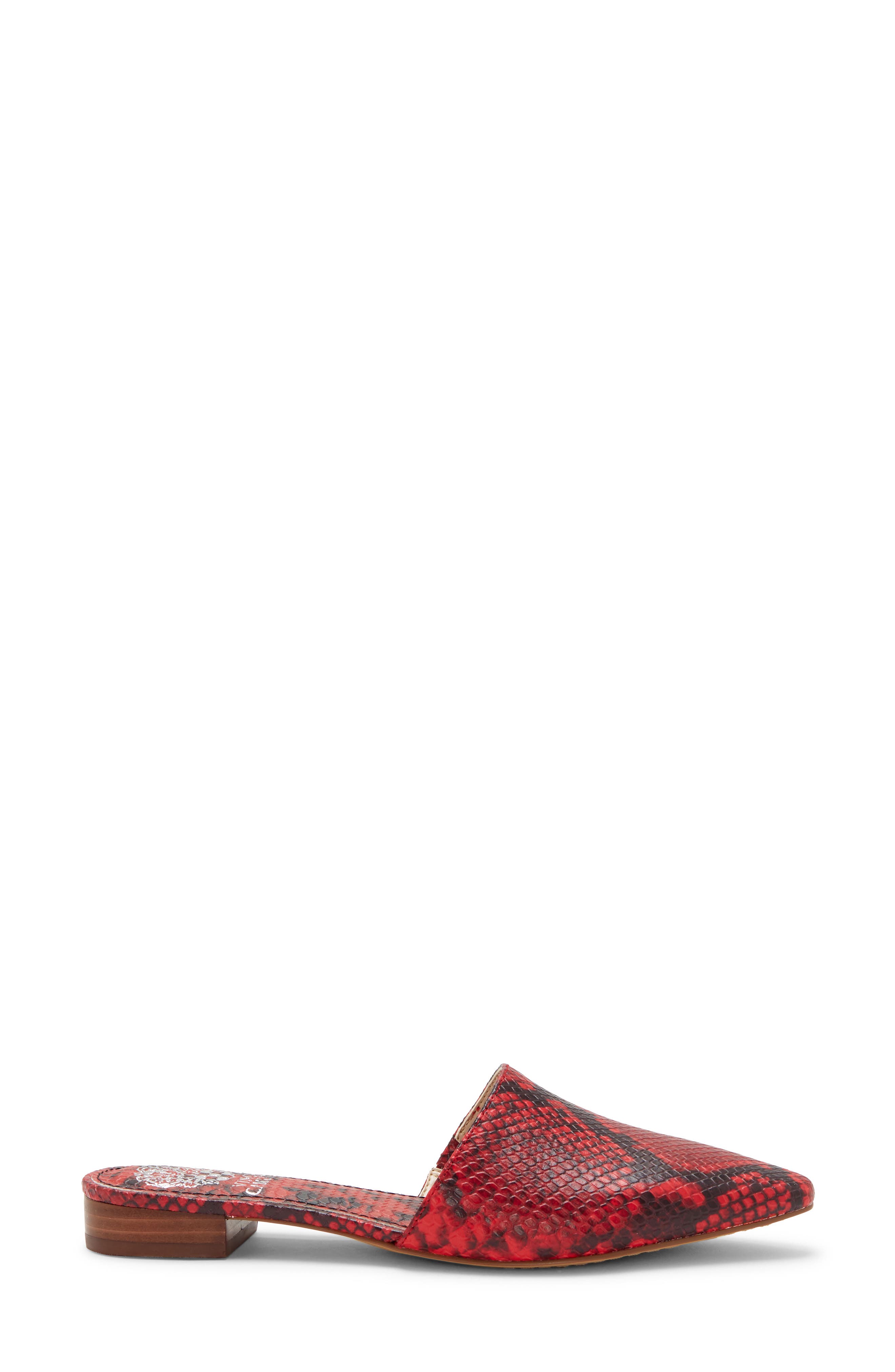 Felinial Mule, Alternate, color, RED SNAKE PRINT LEATHER