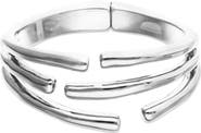 UNODE50 Bracelet Plated In Sterling Silver In The Shape Of Several Tubes