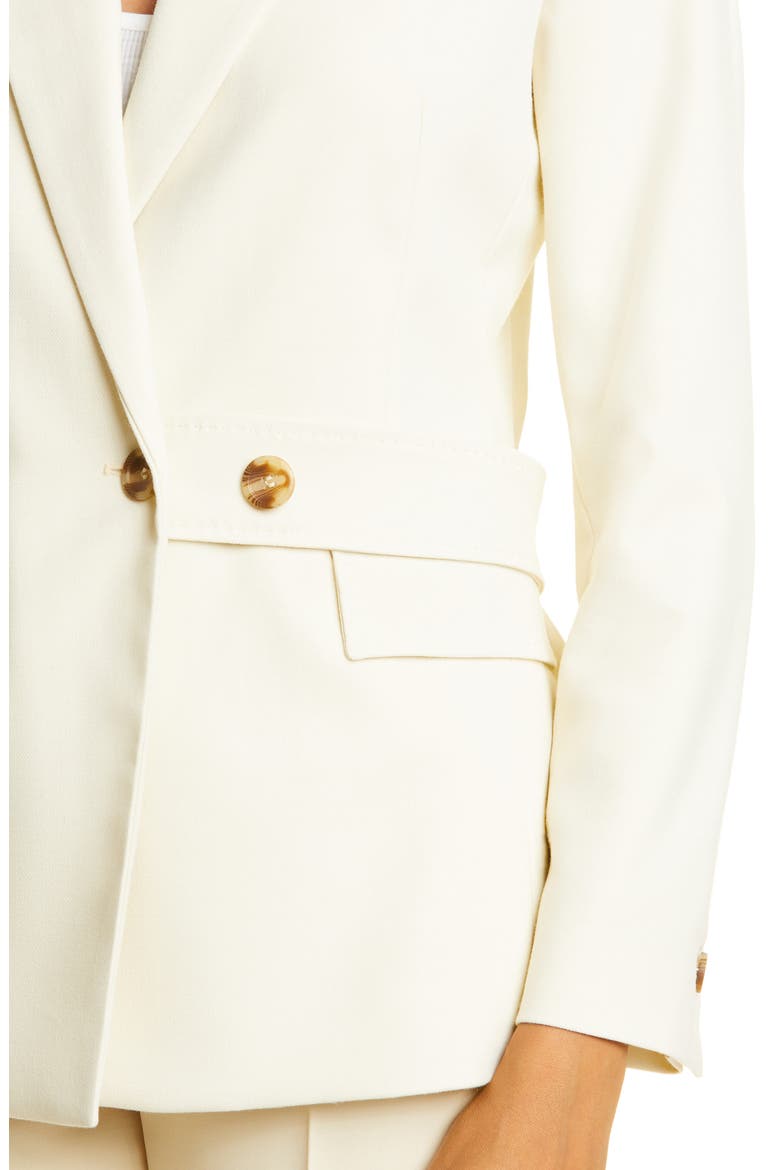 Joanni Peaked Lapel Back Belt Blazer, Alternate, color, IVORY