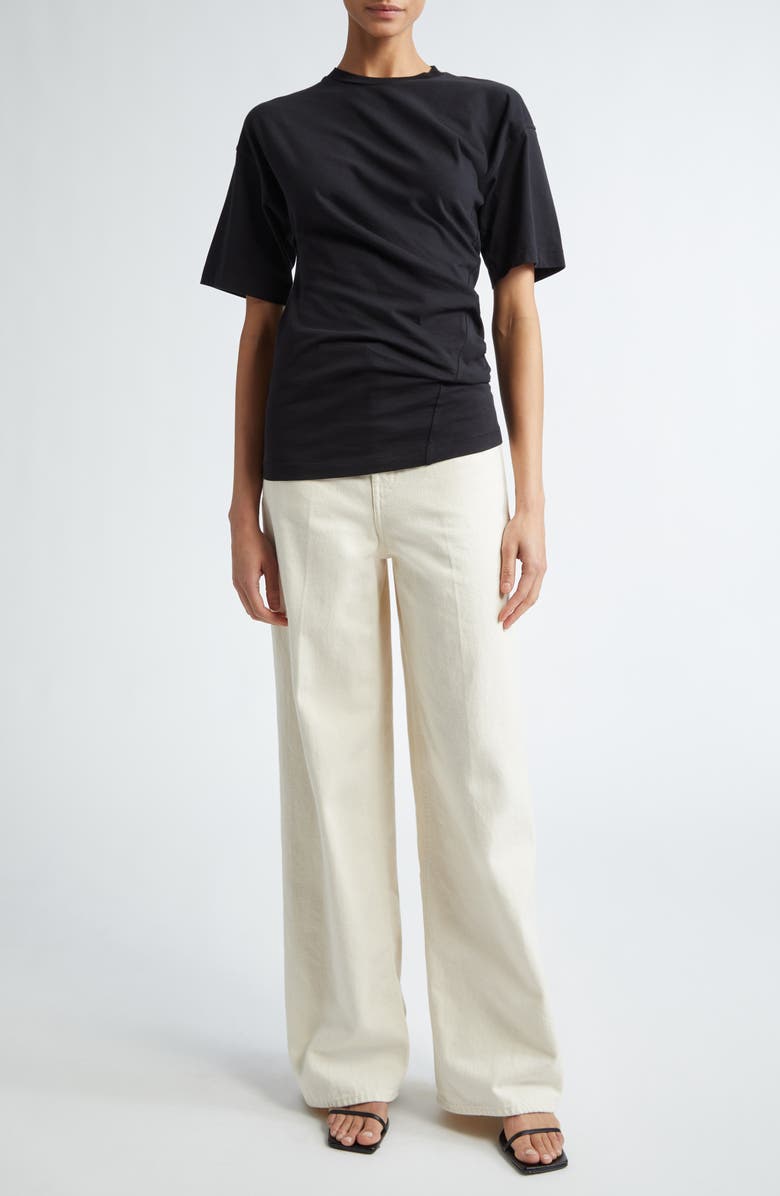 TOTEME Wide Leg Denim Pants, Alternate, color, Ecru