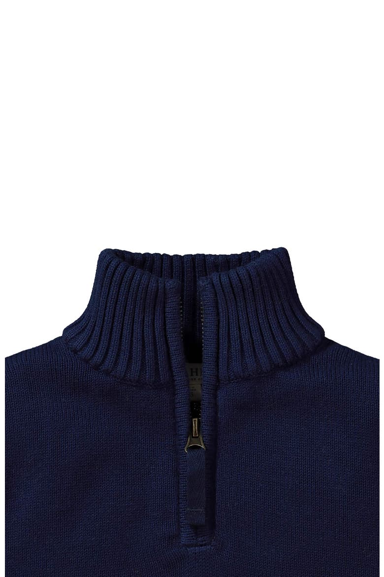 Boys' Half Zip Pullover Sweater with Elbow Patches, Kids, Alternate, color, Navy with Elbow Patches