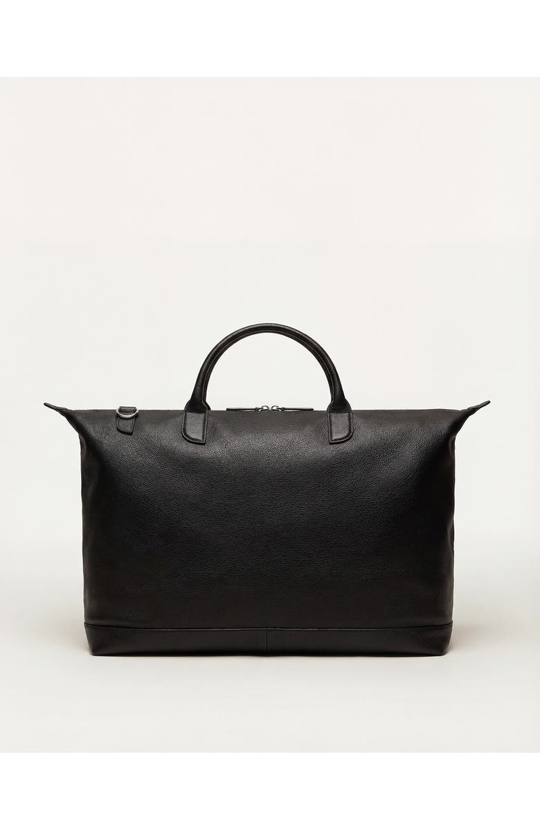 WANT Les Essentiels Hartsfield Pebble-Grained Leather Weekender Bag, Alternate, color, Black