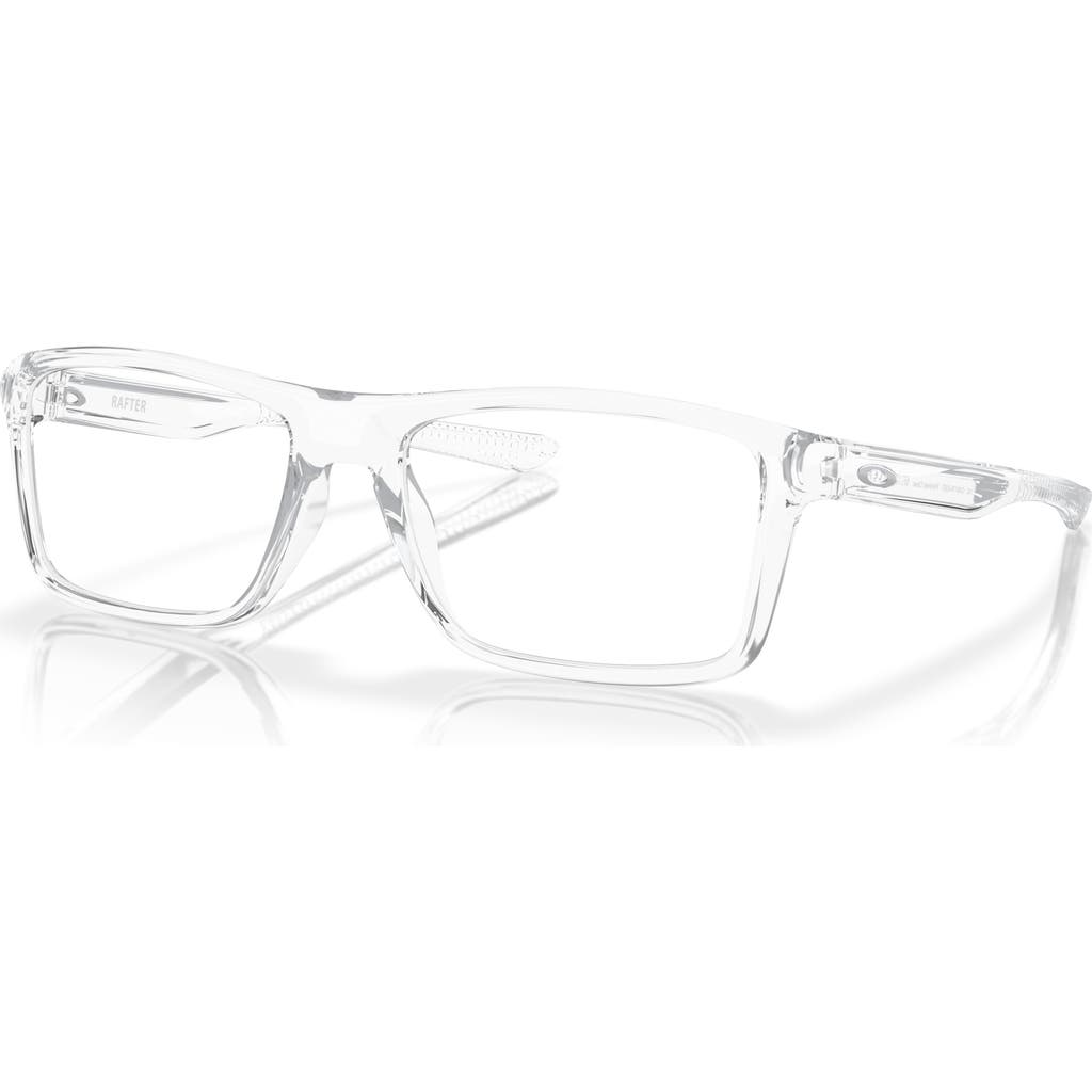 Oakley 55mm Rectangle Optical Glasses In Transparent