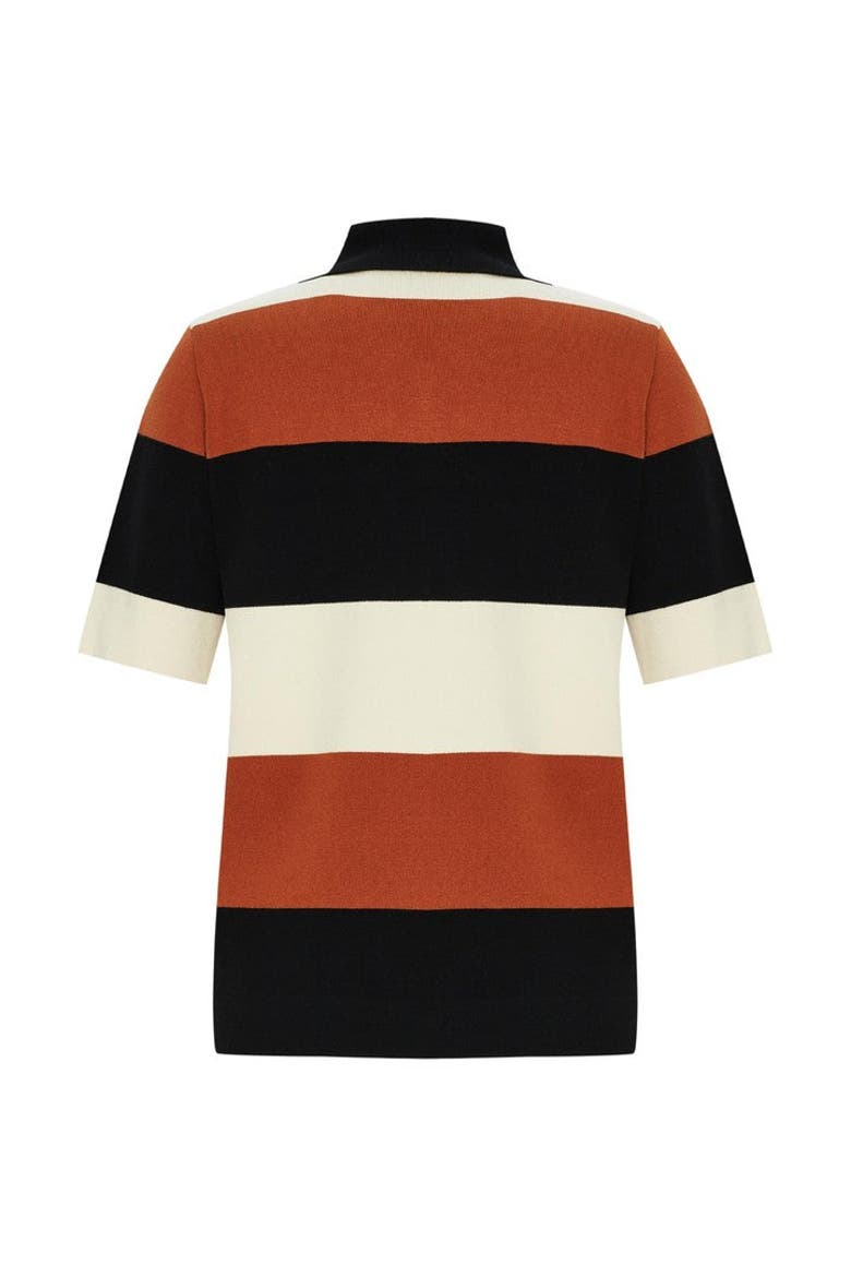 Aidanne Polo Collar Knit Blouse, Alternate, color, MULTI COLOR
