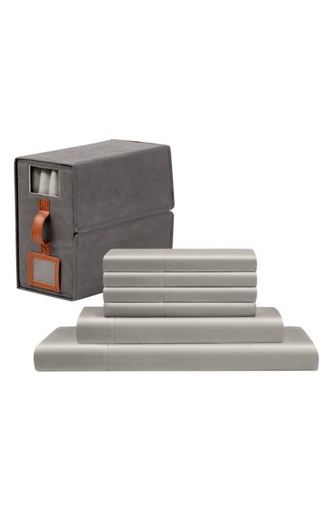 Solid Satin Deep Pocket 6-Piece Sheet Set