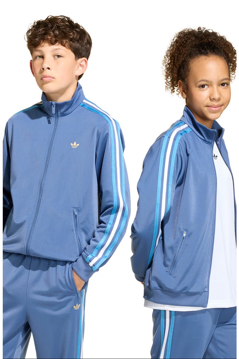 Kids' Firebird Recycled Polyester Track Jacket, Alternate, color, CREW BLUE/ LIGHT FOOTBALL GOLD