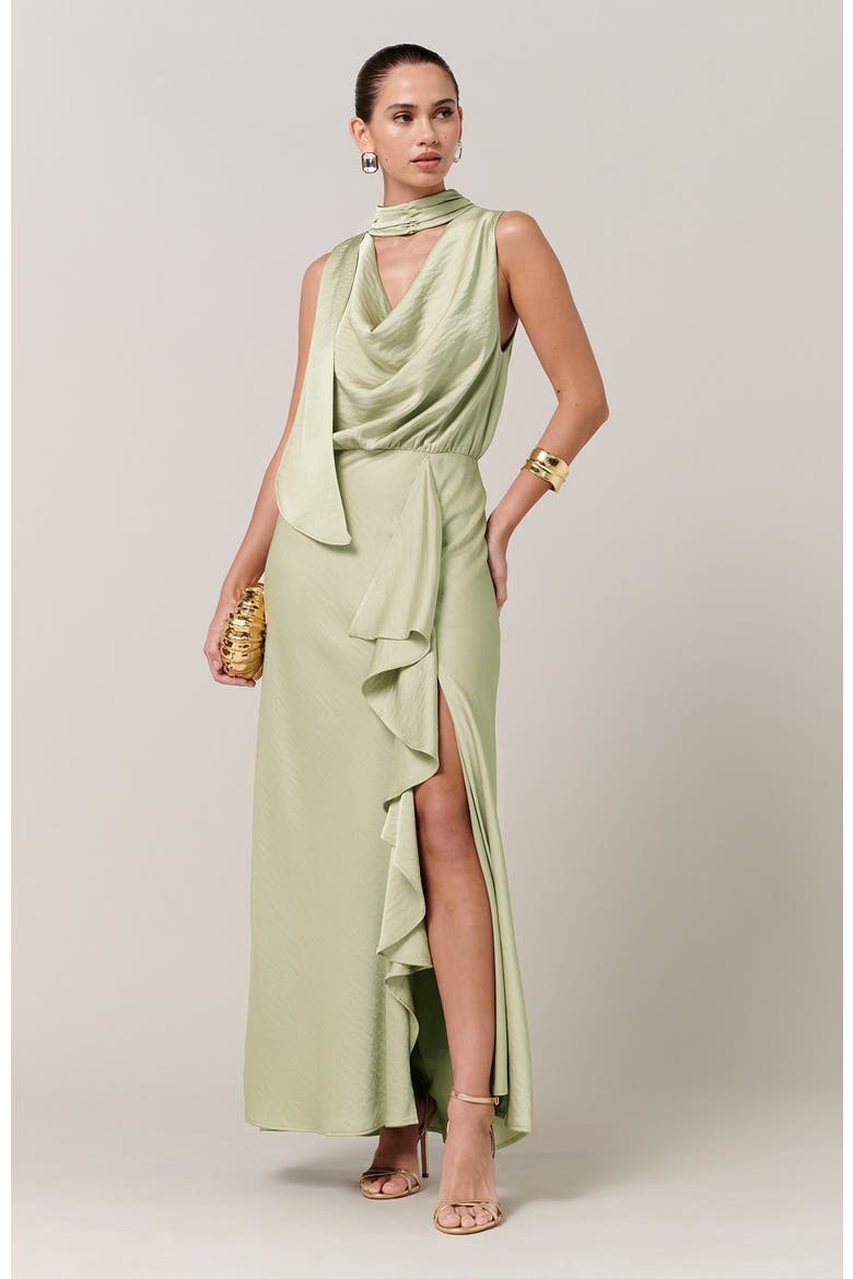 Kendall Midi Dress, Alternate, color, Light Sage