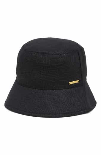 Vince Camuto Croc Embossed Vegan Suede Cloché Hat
