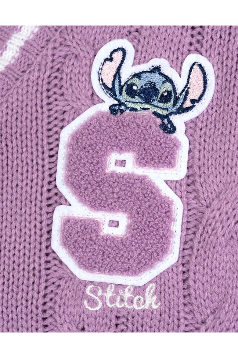 Lilo & Stitch Cardigan Sweater, Alternate, color, Lavender Stitch