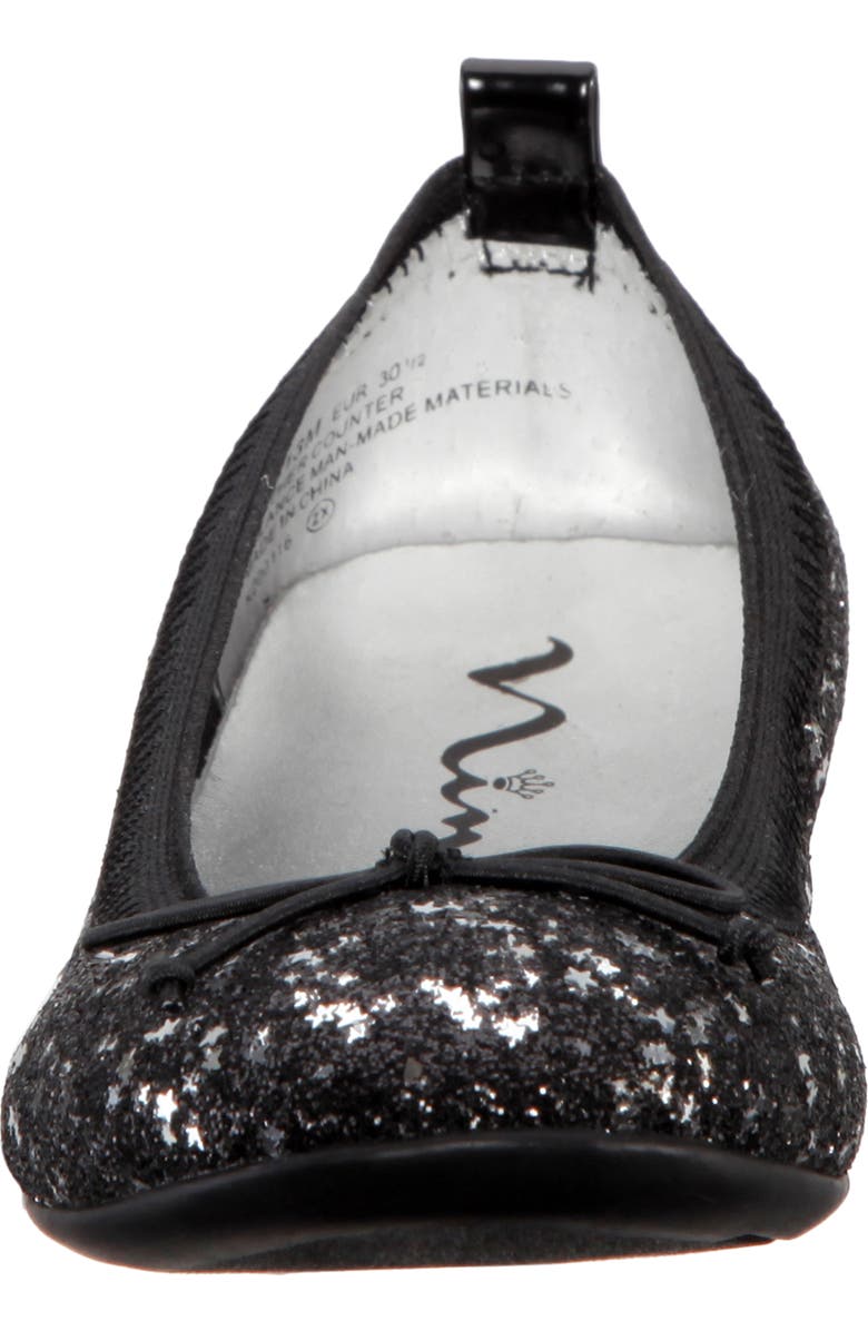 Nina Esther Ballet Flat, Alternate, color, Black Star Baby Glitter
