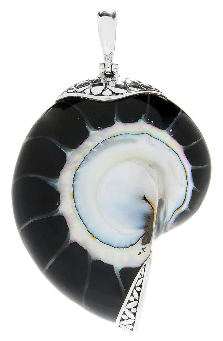 SAMUEL B. Sterling Silver Nautilus Shell Pendant, Main, color, 