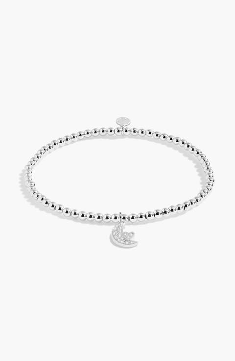 Confetti A Little 'Love You To The Moon And Back' Bracelet In Silver Plating