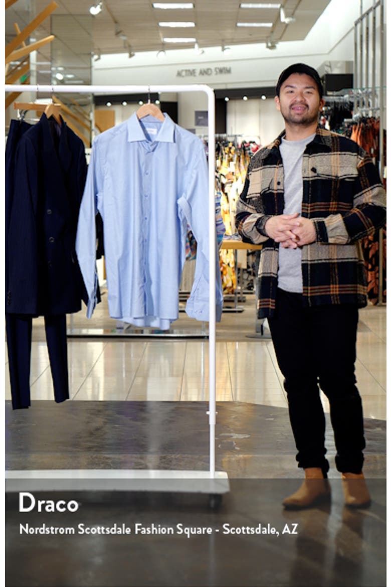 Contemporary Fit Textured Stretch Dress Shirt video
