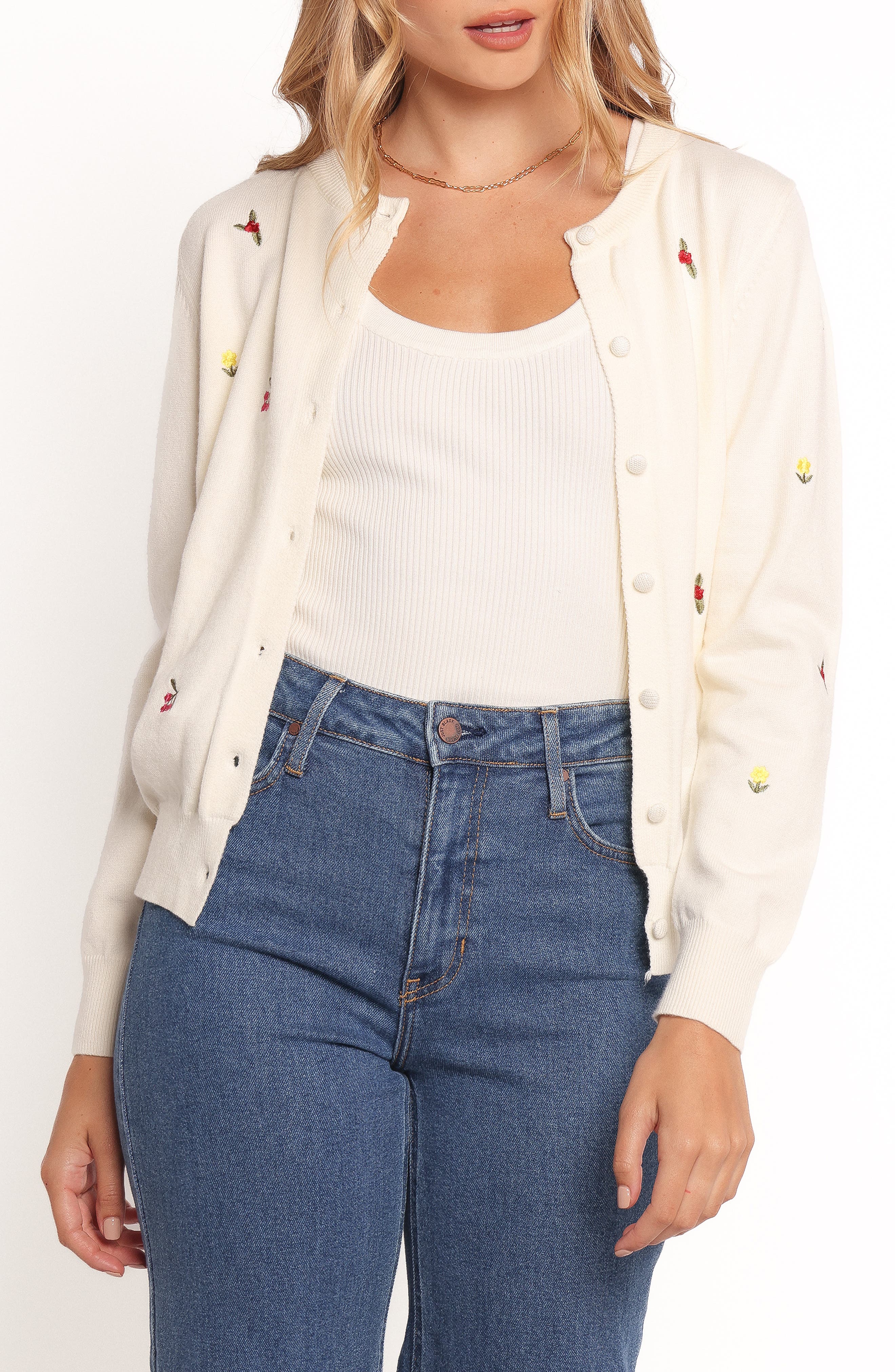 Petal & Pup Millen Floral Embroidered Cardigan