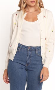 Petal & Pup Millen Floral Embroidered Cardigan