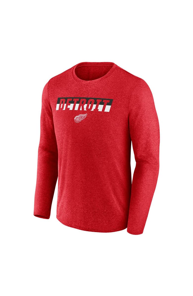 FANATICS Men's Fanatics Heather Red Detroit Red Wings Transition Long Sleeve T-Shirt, Alternate, color, Heather Red