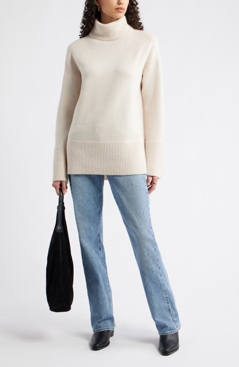 Nordstrom Wool & Cashmere Turtleneck Sweater, Alternate, color, Beige Beach