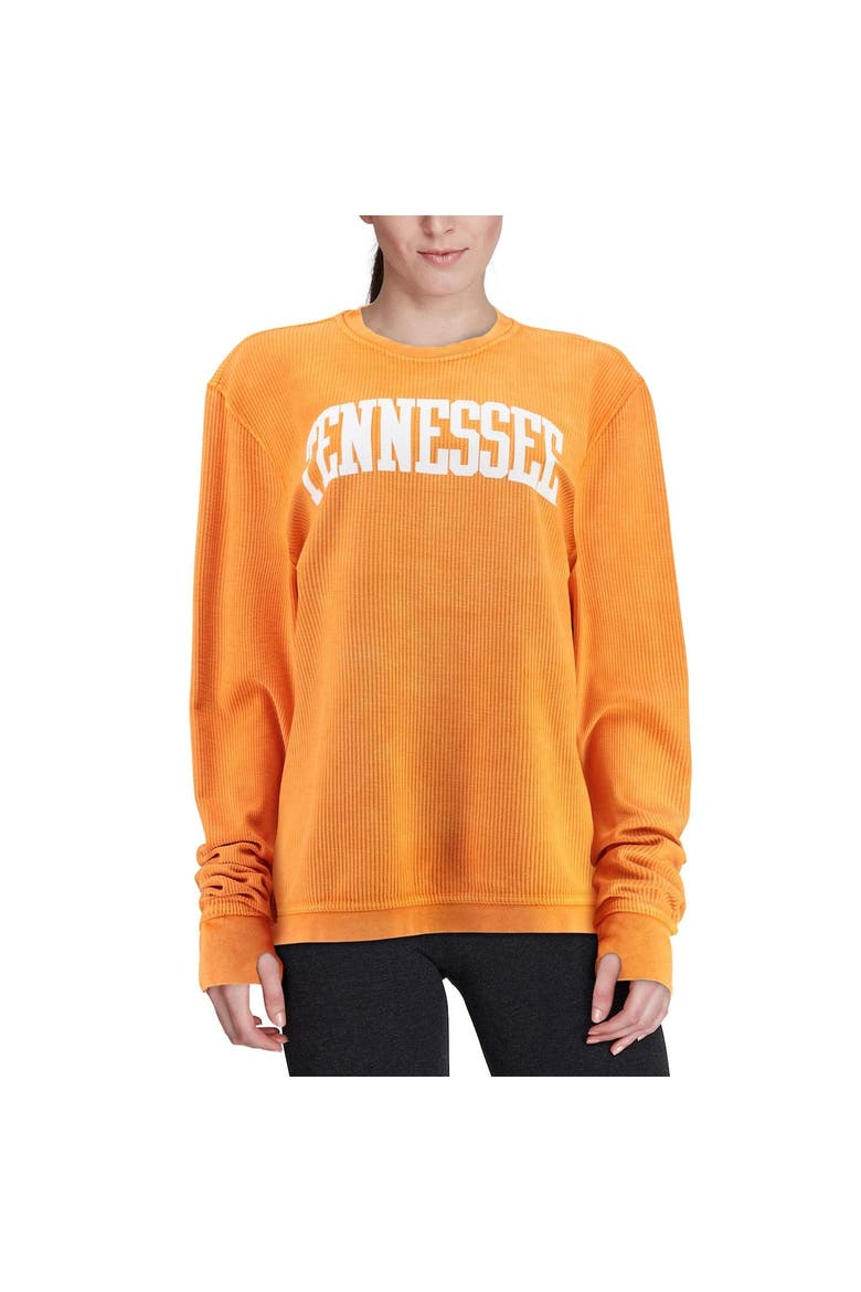 Women's Pressbox Tennessee Orange Tennessee Volunteers Comfy Cord Vintage Wash Basic Arch Pullover Sweatshirt, Alternate, color, Tennessee Orange