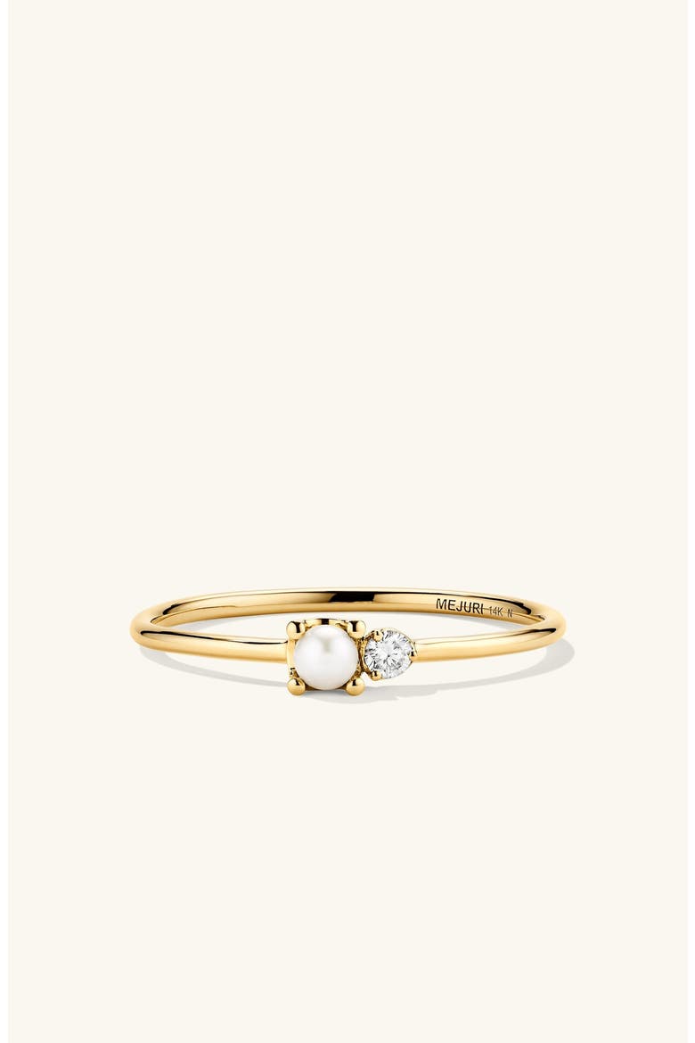 Beverly Ring, Alternate, color, Yellow Gold Pearl